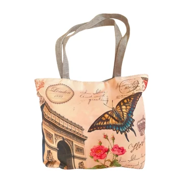 Szürke mintás szövet táska