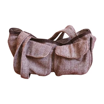 Barna szövet női kézitáska