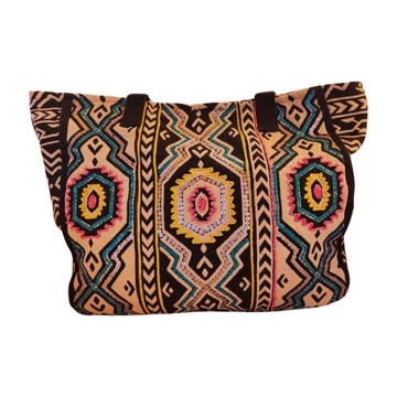 Fekete mintás vászontáska