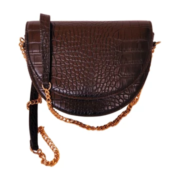 Mango fekete bőrhatású női válltáska