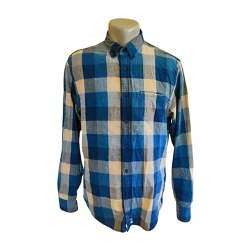 Tommy Hilfiger kék kockás férfi ing (méret: M)