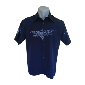 C&A Clockhouse sötétkék rövid ujjú férfi ing (méret: S)