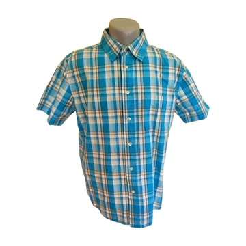 H&M kék kockás rövid ujjú férfi ing (méret: M)