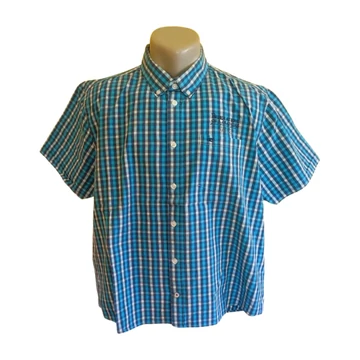 Cool Code kék kockás rövid ujjú férfi ing (méret: XL)