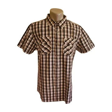 Smog szürke kockás rövid ujjú férfi ing