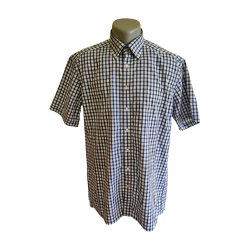 Christian Berg kék kockás rövid ujjú férfi ing