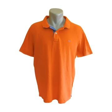 Fynch-Hatton narancs színű galléros férfi póló 