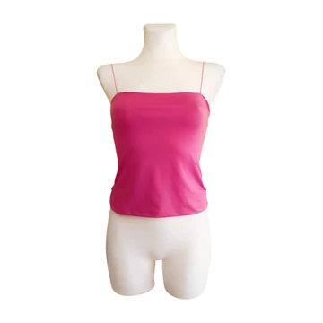 Amisu rózsaszín spagetti pántos női top