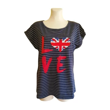 Laura Torelli sötétkék női póló (méret: M)