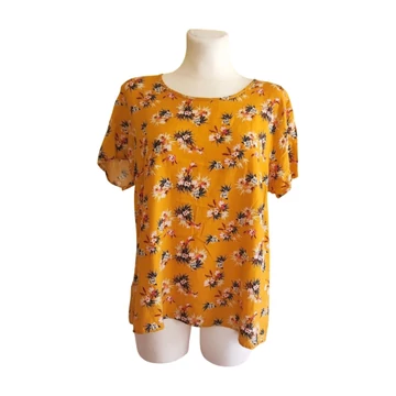 NKD sárga színű mintás női felső