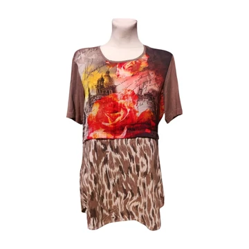 Gerry Weber barna mintás női póló (méret: 42/L)