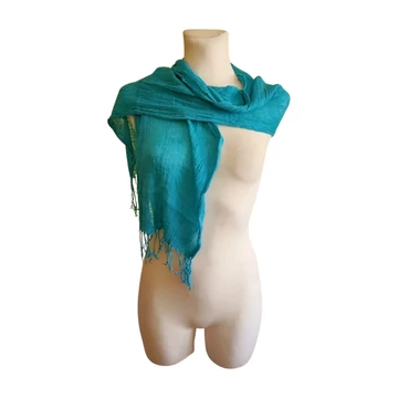 Türkiz színű vékony női sál