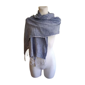 Indiska kék csíkos női vékony sál