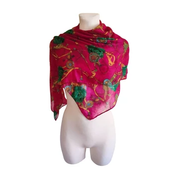 Rózsaszín mintás női kendő