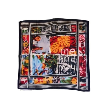 Fekete mintás női kendő