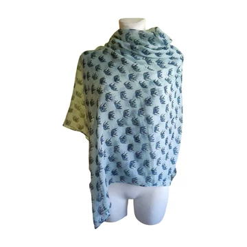 Kék elefánt mintás női kendő