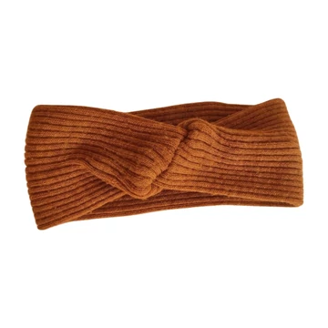 Barna bordázott női fejpánt