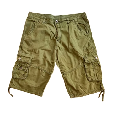 Qiao Yun keki zöld férfi cargo rövidnadrág