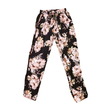 One Love fekete mintás vékony női nadrág (méret: XS)