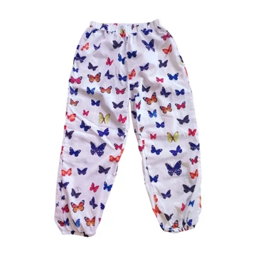 Shein fehér pillangó mintás vékony női nadrág