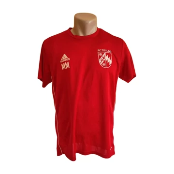Adidas piros férfi sport mez (méret: M)