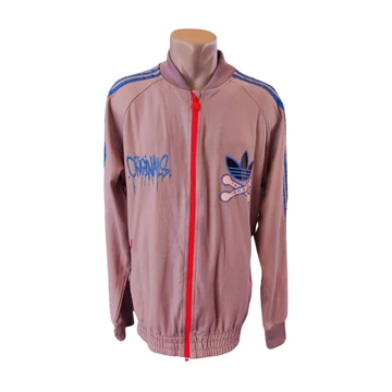 Adidas Originals szürke cipzáras férfi pulóver