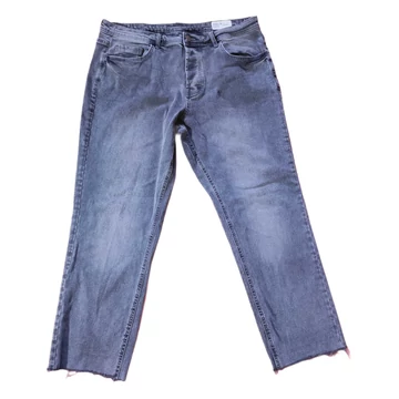 Denim Co. szürke szaggatott férfi farmernadrág