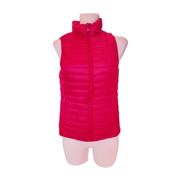 Sötét rózsaszín steppelt női mellény