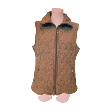 Fan June keki színű steppelt női mellény