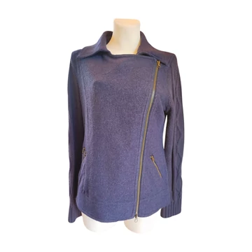 Tchibo sötétkék női gyapjú kabát