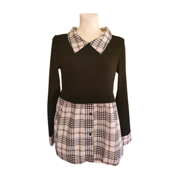 Shein fekete kockás női felső 