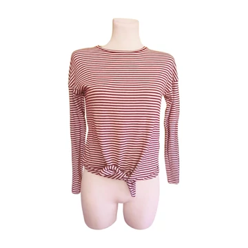 Tom Tailor piros csíkos női felső