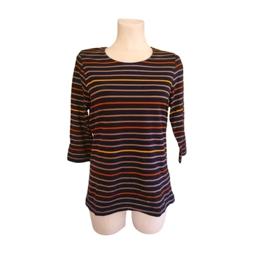 Aproductz sötétkék csíkos női felső