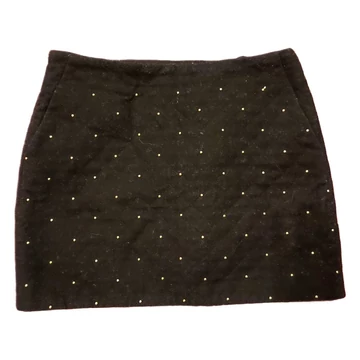 Ochirly fekete szegecses mintájú miniszoknya (méret: L)