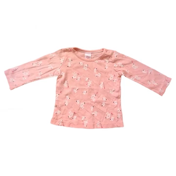 C&A rózsaszín nyuszis hosszú ujjú felső (méret: 62)