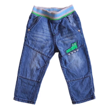 Dopodopo kék gumis derekú baba farmernadrág 