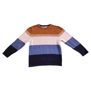 H&M kék csíkos kisfiú pulóver (méret: 110/116)