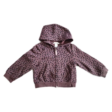 H&M barna leopárdmintás kislány kapucnis pulóver (méret: 98/104)