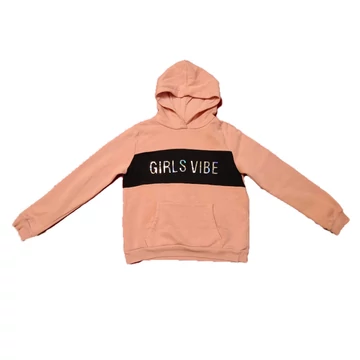 C&amp;amp;A rózsaszín feliratos lány kapucnis pulóver 