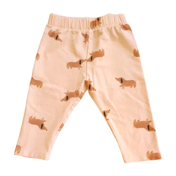 Sinsay bézs tacskó mintás baba leggings (méret: 74)