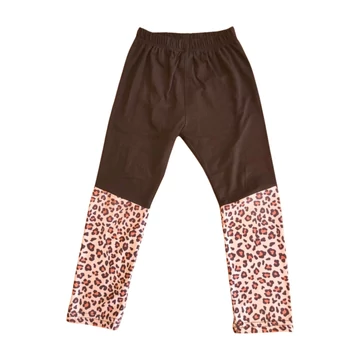 Fekete párducmintás kislány leggings