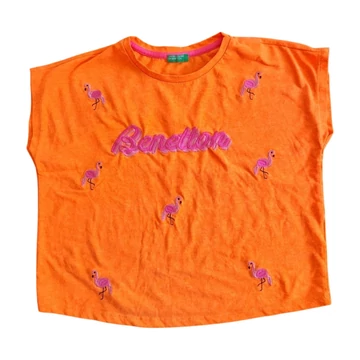 United Colors of Benetton narancs színű lány póló