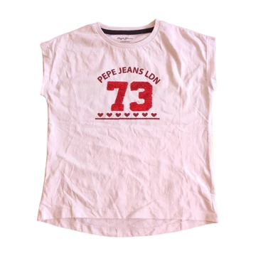Pepe Jeans fehér flitteres kislány póló