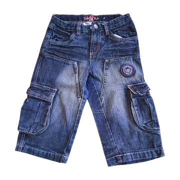 Okay sötétkék kisfiú farmer rövidnadrág (méret: 128)