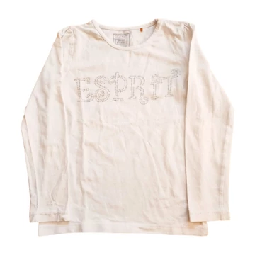 Esprit fehér kislány hosszú ujjú felső