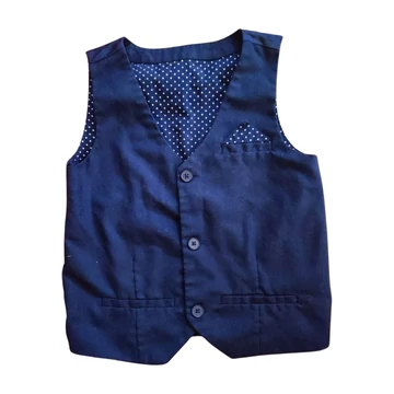 Primark sötétkék elegáns kisfiú mellény 