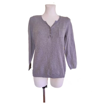 C&A szürke basic zsebes női pulóver (méret: L)