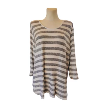 Laura Torelli szürke csíkos vékony női pulóver