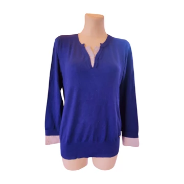 Tchibo sötétkék női pulóver blúz betéttel