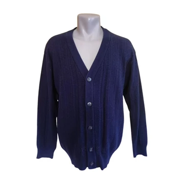 New Wave sötétkék férfi kardigán (méret: 50/M)